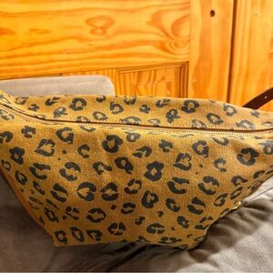 Madewell Canvas Sling Bag in Leopard Love